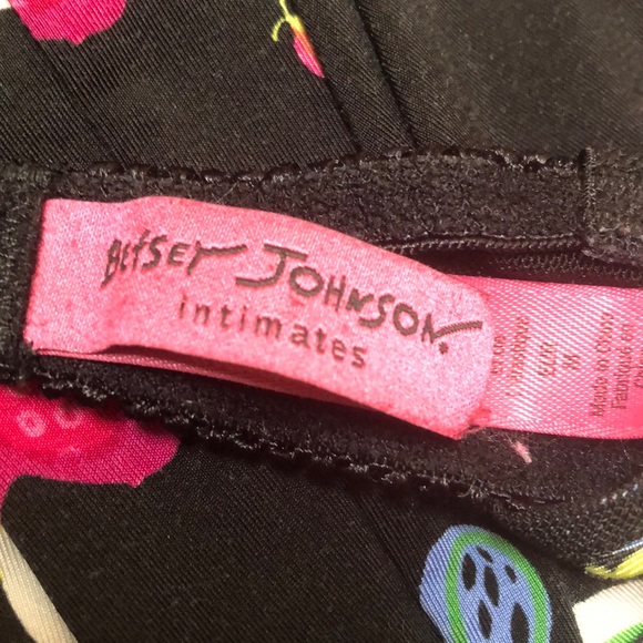 Betsey Johnson Intimates Slip Dress Chemise Butterfly Print Black Y2K Size M - Picture 13 of 16